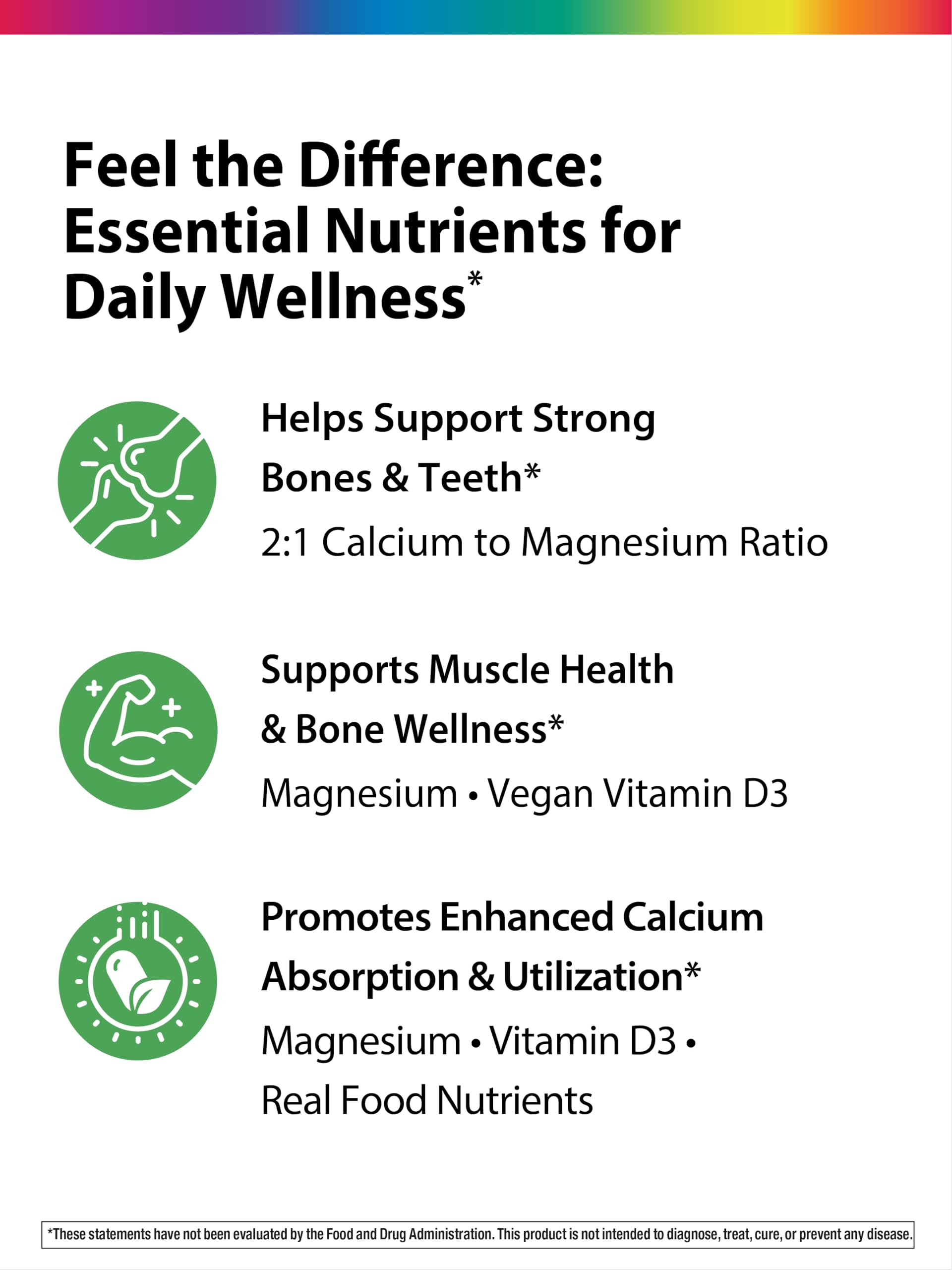 Rainbow Light Calcium Complex with Magnesium & Vitamin D3 + | 180 Tablets — Amazon image 4