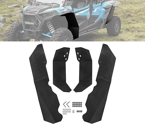 A & UTV PRO Aletas de barro contra salpicaduras, extensiones de guardabarros, delanteros y traseros para Polaris RZR XP4 1000 Turbo 2014-2023,