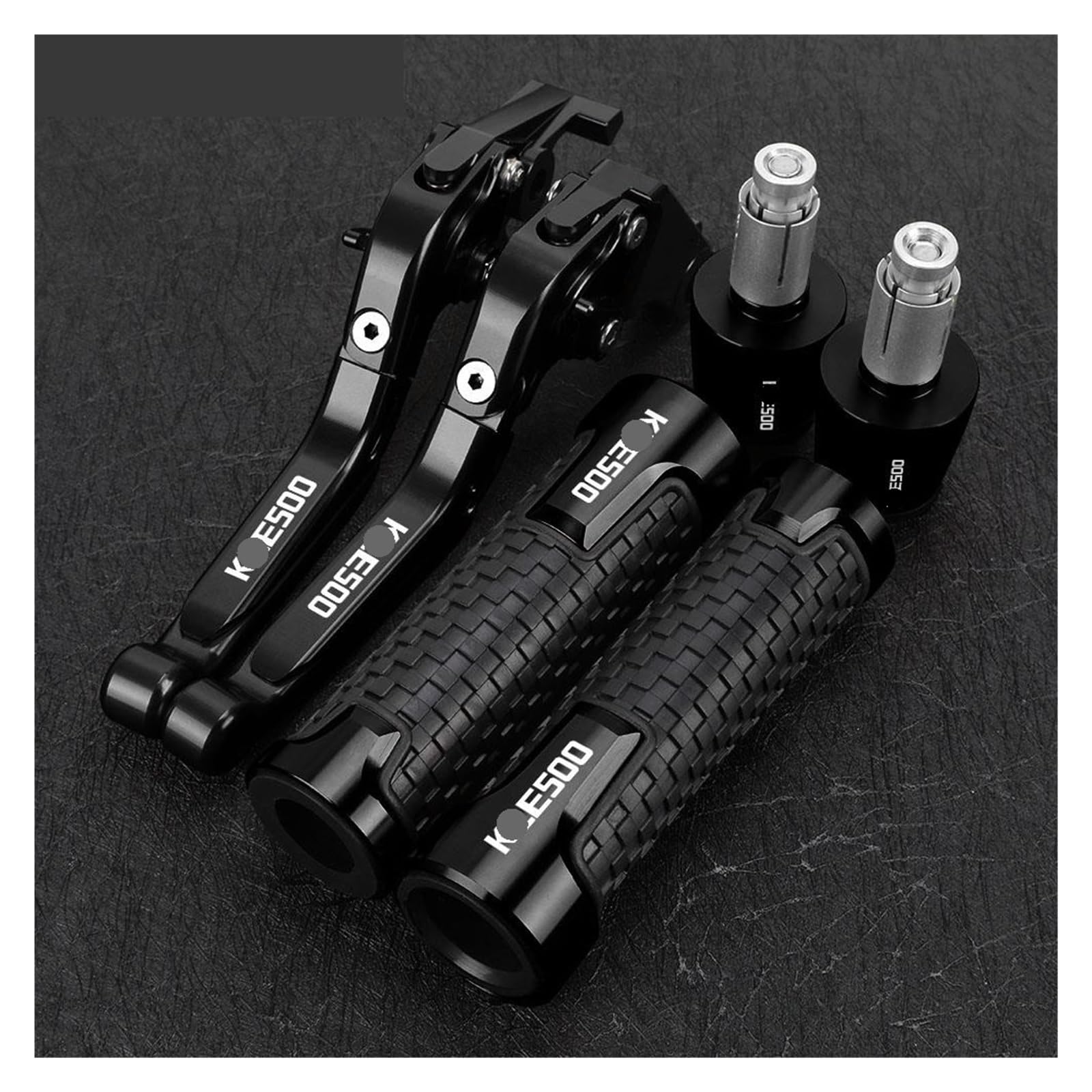 YWQJIOPM Motorcycle Brake Clutch Lever Motorcycle for KLE 500 KLE500 1991-2007 Extendable Brake Clutch Levers Handlebar Handle Grips Ends Slider Accessories