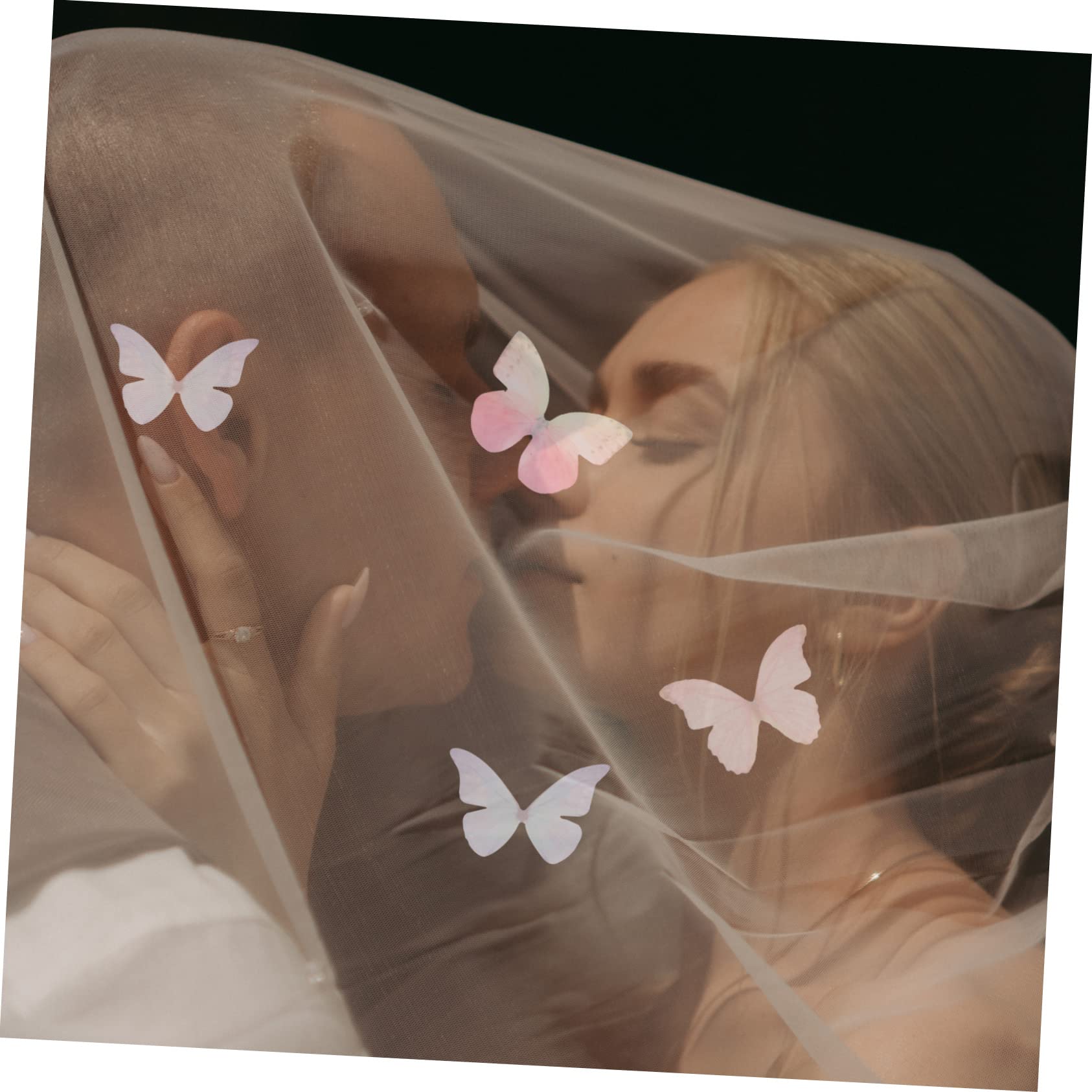 TEHAUX 500stücke Organza Schmetterlinge Für Bastelarbeiten Dekoration Von Kleidung Und Hochzeiten Transparente Große Applikationen Zufälligen Farben