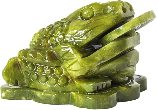 Addune Feng Shui Jade Rana de dinero de tres patas, estatua de sapo de dinero, estatua de sapo de dinero, decoraciĂłn para tablero de instrumentos Addune Feng Shui Jade Rana de dinero de tres patas, estatua de sapo de dinero, estatua de sapo de dinero, decoraciĂłn para tablero de instrumentos