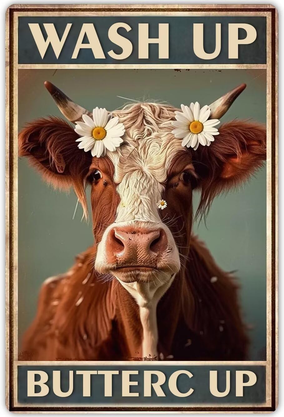 Anceky Cow Funny Bathroom Decor Diamond Art Kits for Adults,Wash Up Buttercup 5D Painting Art Kits Kit for Adult Beginner Cow Lovers for Home Wall Decor 8X12 Inch