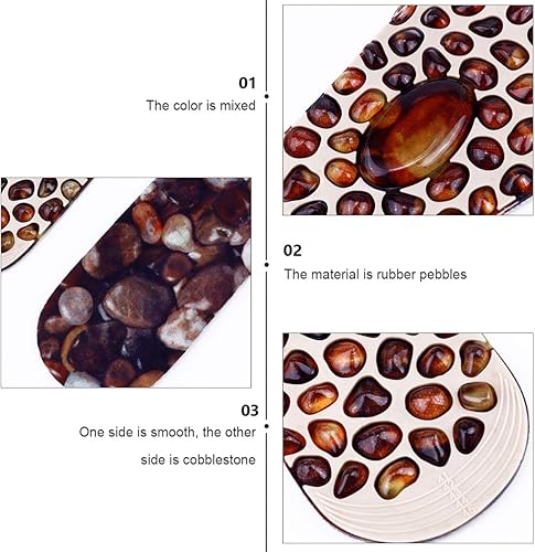 Miniatura 8 de Healifty Plantillas de masaje de pies con forma de adoquín de goma, cómodas plantillas para zapatos para hombres, ideales para uso diario, relajación