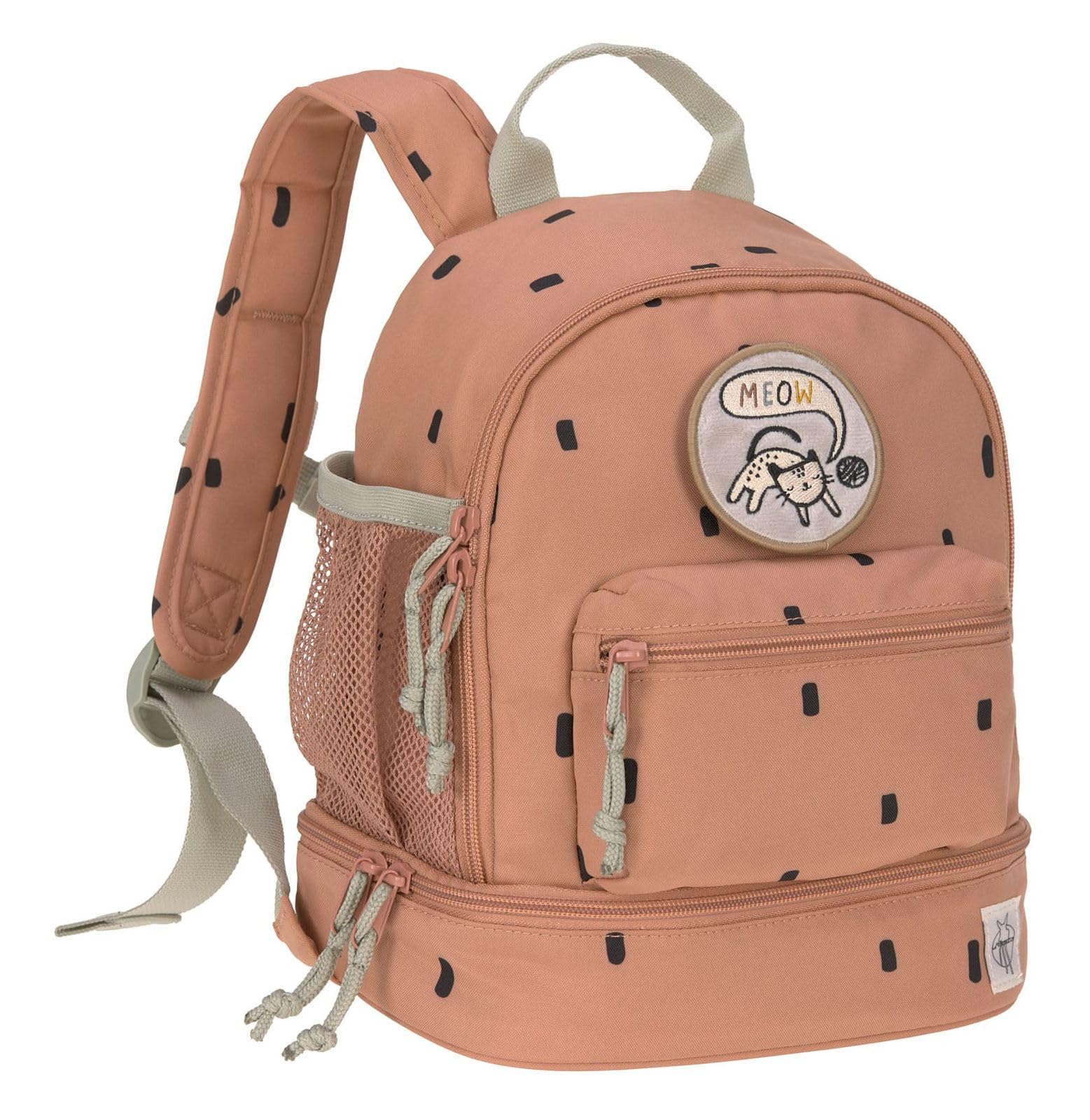 Lässig Sac à dos pour enfants avec sangle de poitrine Sac à dos pour l'école maternelle 27 cm, 6,5 litres, 3 ans/Mini Backpack Happy Prints Caramel