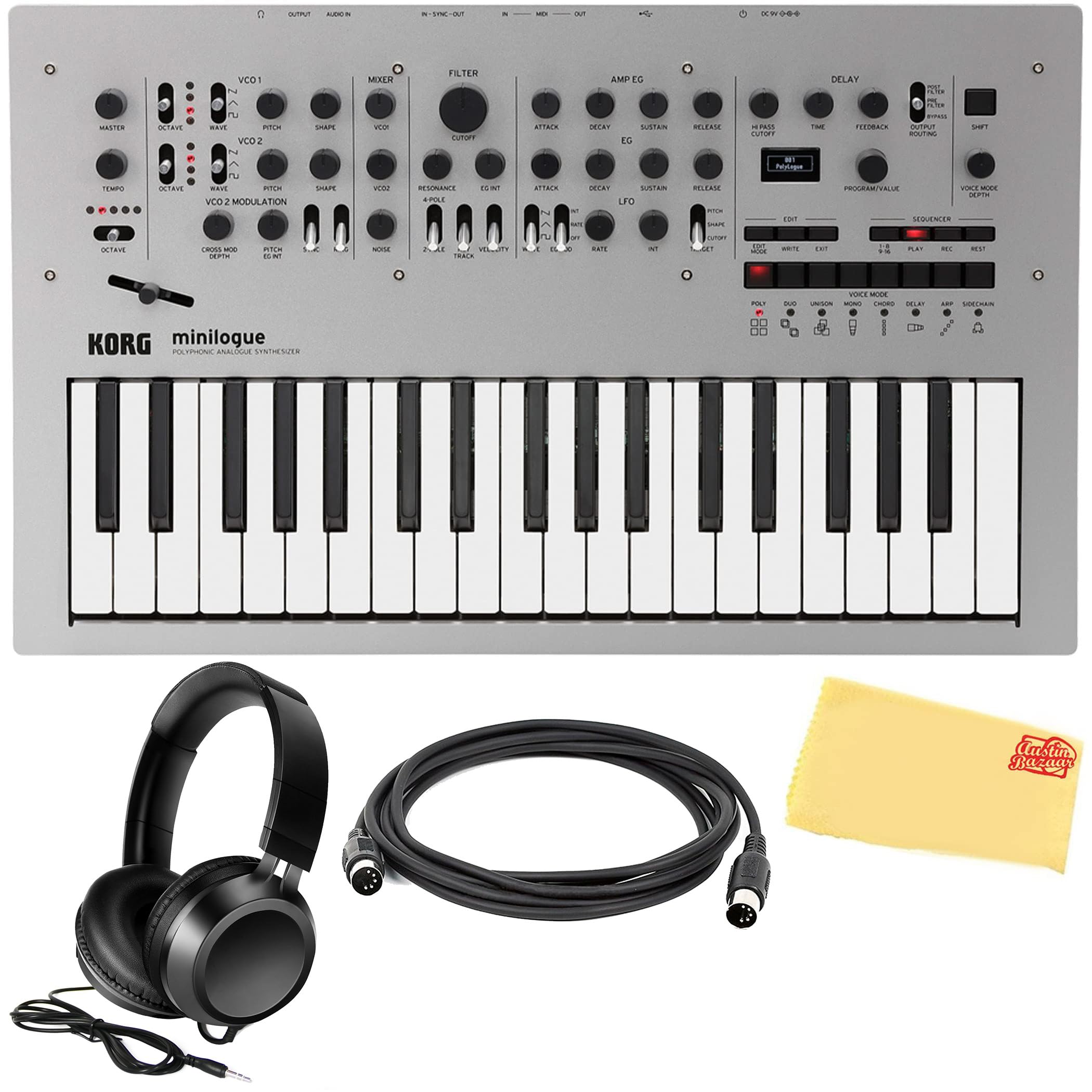 Amazon.com: Korg Minilogue Polyphonic Analog Synthesizer Bundle