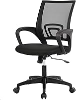 PayLessHere Ergonomic Office Chair with Adjustable Lumbar Support & Armrests - Breathable High-Density Mesh Desk Chair, 360° Swivel, Black