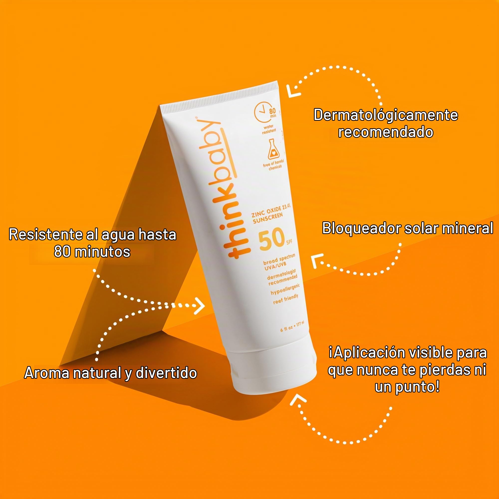 Thinkbaby Safe Sunscreen SPF 50+, 6oz (1) by Thinkbaby