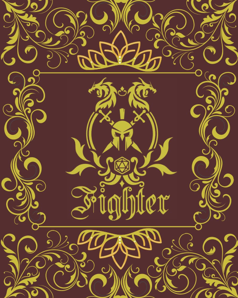 Fighter Character Journal: DnD DM Notebook With 50 Character Sheets and 100 Mixed Pages (Lined, Graph, Hex & Blank)For Role Playing Fantasy Games ... - 14 Cover Designs For Different RPG Class)