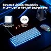 Teclado gamer TMKB 60% mecánico, switch lineal rojo, alámbrico, blanco | Retroiluminación LED, anti-ghosting, USB-C desmontable, keycaps doble inyección, 61 teclas 7