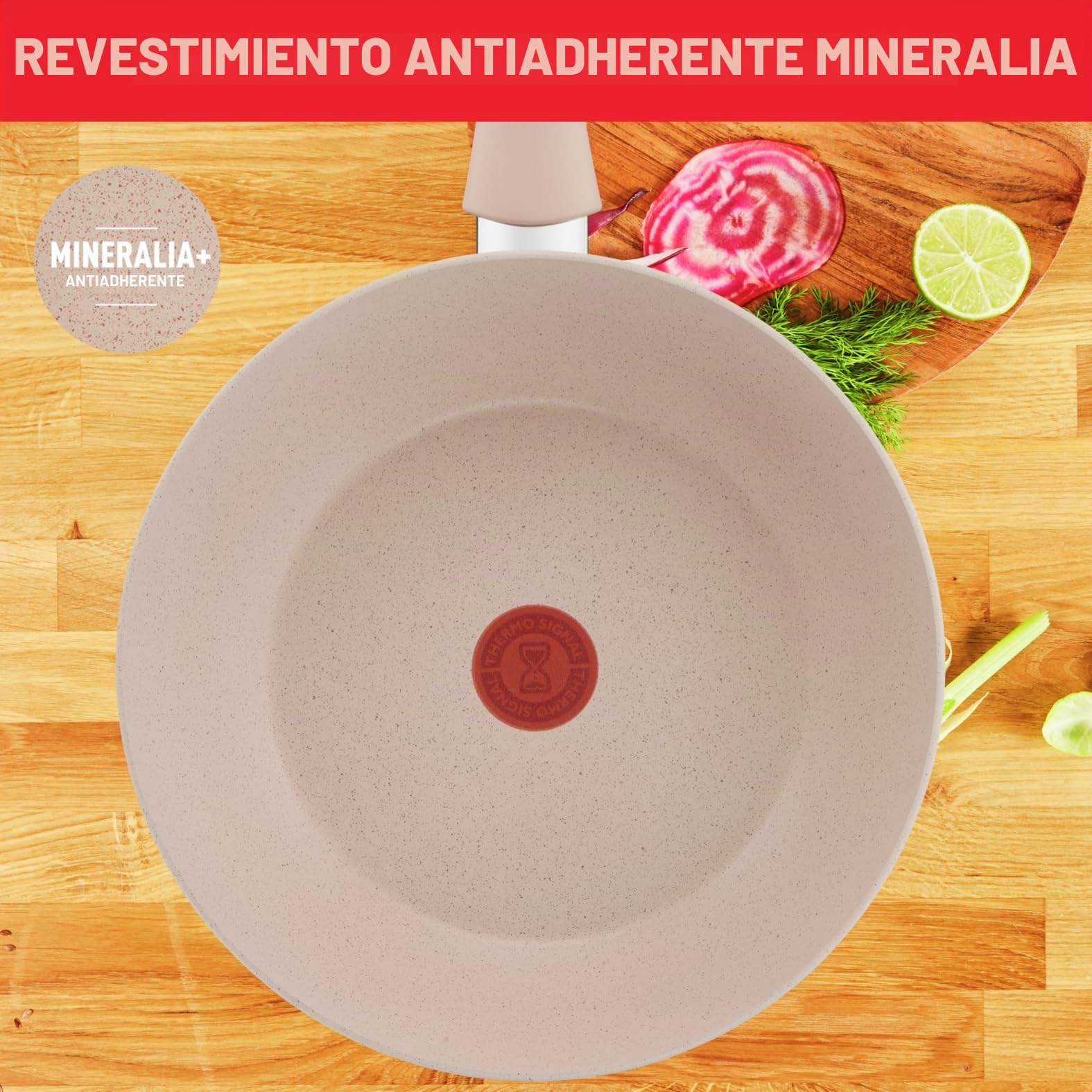 Tefal Delight - Sartén wok 28 cm, revestimiento antiadherente seguro, indicador de temperatura, cuerpo de aluminio 100% reciclado, todo fuego, fabricado en Francia G2931902