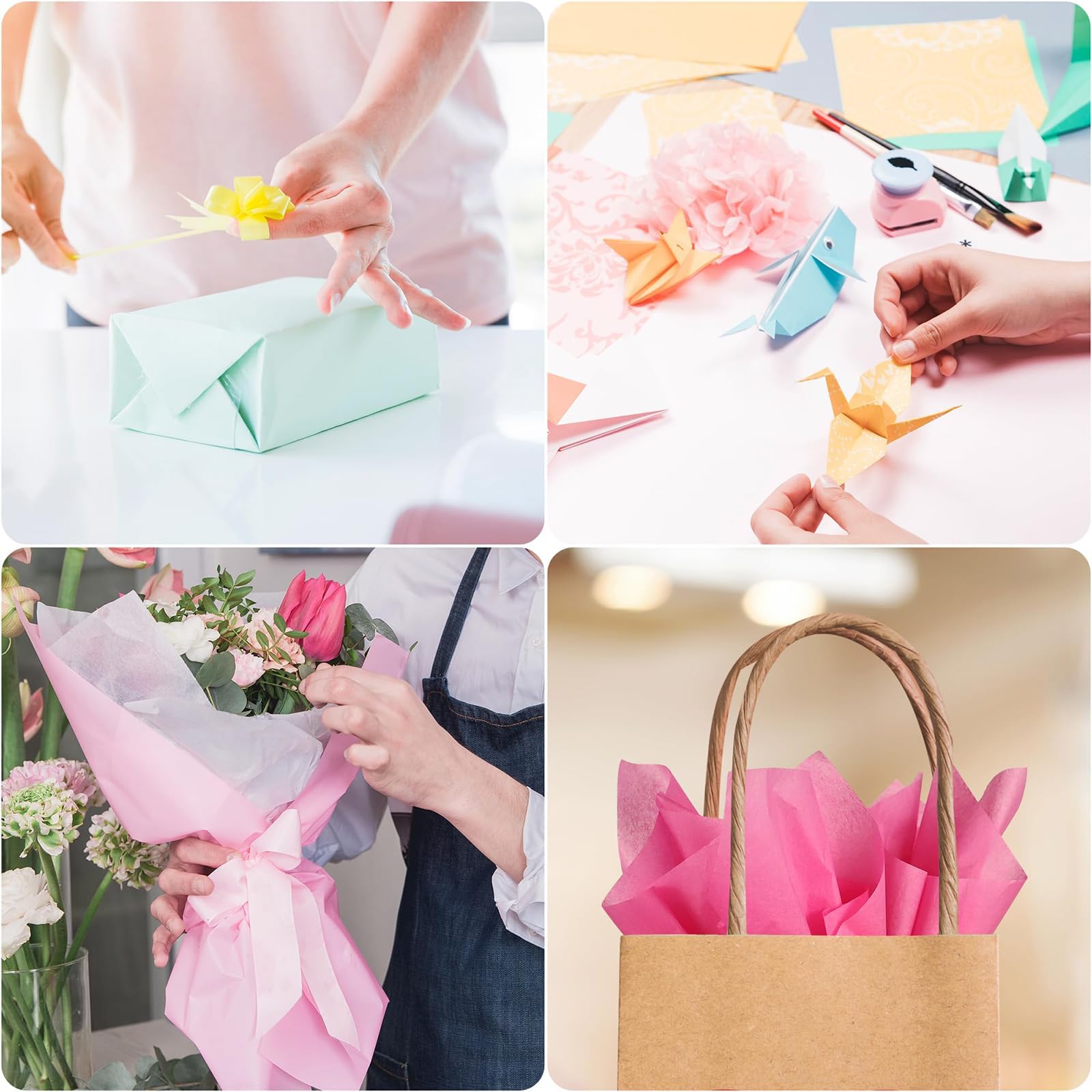 Carta Velina 60 Fogli Misti 35x50cm - Per Confezioni Regalo, Artigianato E Decorazioni | Compleanno Natale - Foto 12