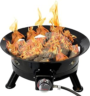 Flame King Smokeless Propane Fire Pit, 24-inch Portable Firebowl, 58K BT...