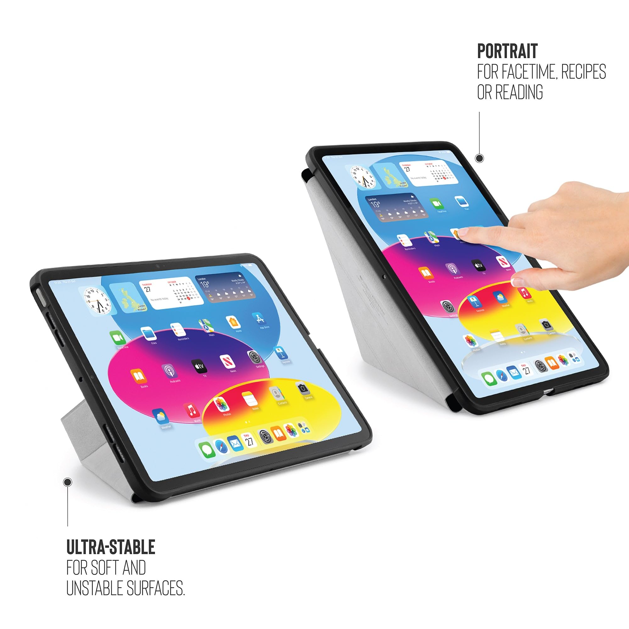 Pipetto P052-49-V custodia per tablet 27,7 cm [10.9] Custodia flip a libro Nero (Pipetto iPad 10.9 [10:th gen] Origami)