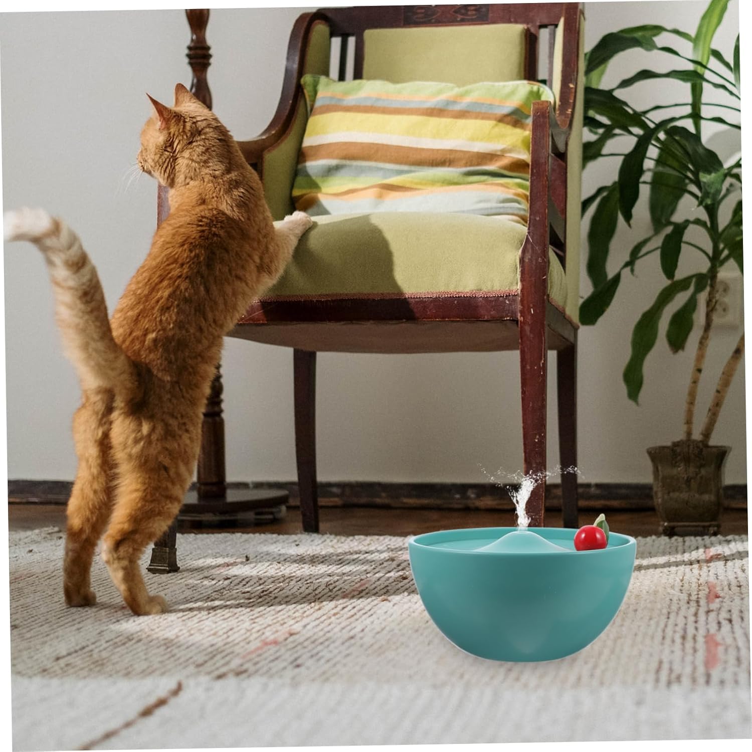 ERINGOGO 1pc Pet Water Fountains for Cats Ceramic Drinking Bowl Automatic Water Dispenser