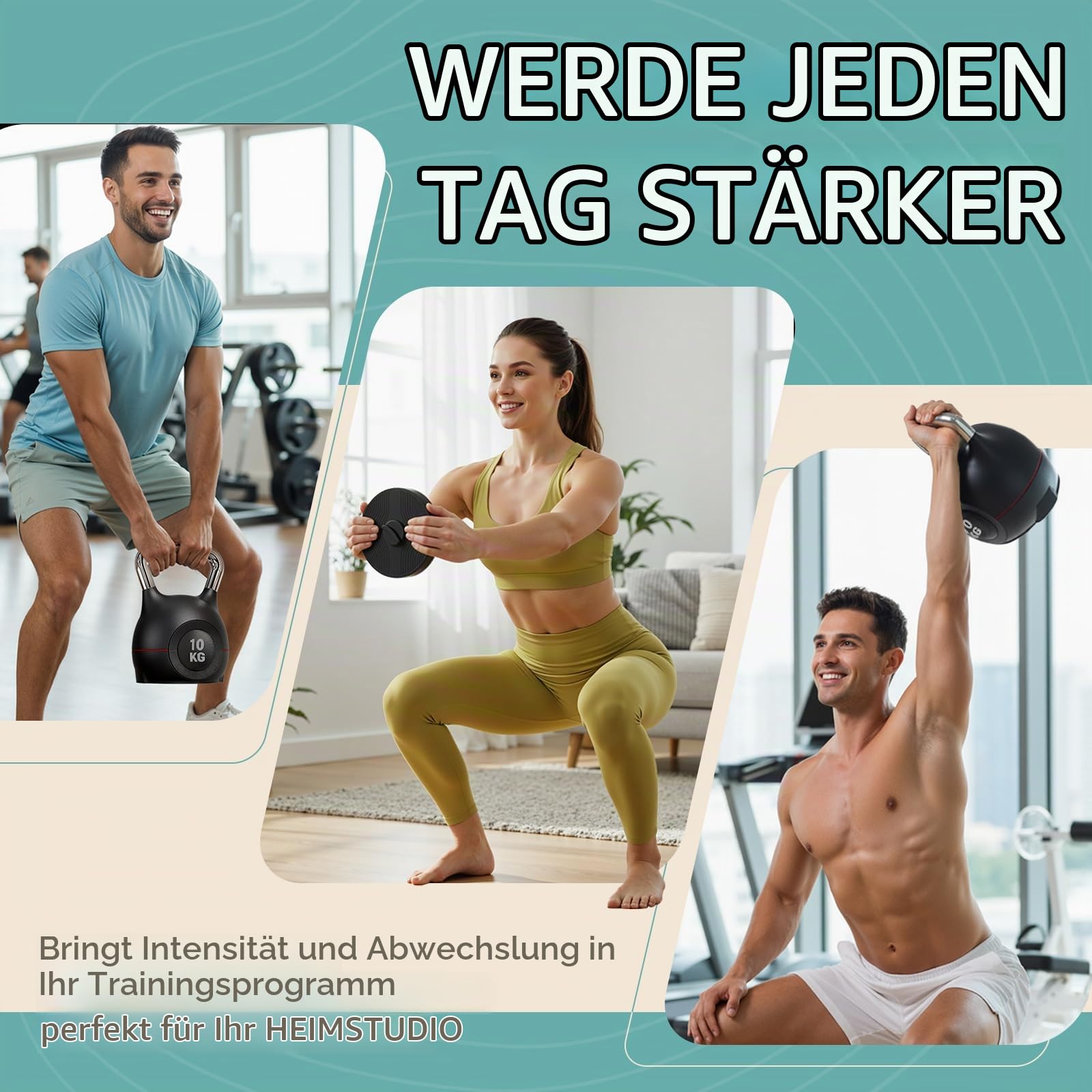 LIFERUN Kettlebell Verstellbare 1.5-10 kg Kugelhantel für Home Gym | Dumbbells 7 in 1 Gewicht Hantel Set für Fitnessgeräte Krafttraining, Kurzhanteln und Sportgeräte
