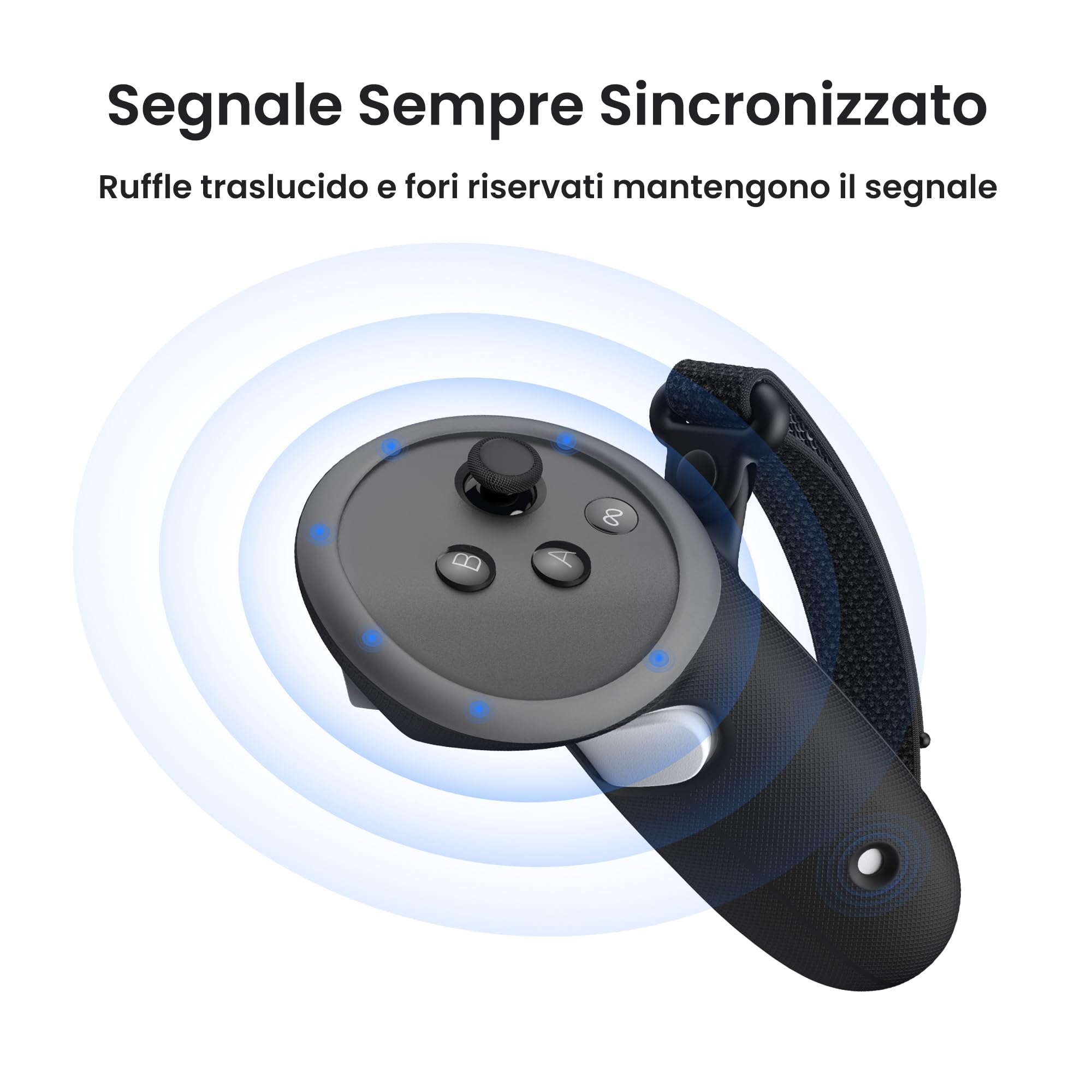 KIWI design G4 Pro Impugnature per Controller Compatibili con Meta Quest 3/3S, Accreditate da Meta