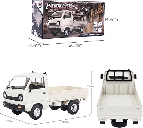Miniatura 3 de LEOSO WPL D12 Camión RC 110 RC Rastreador 2.4G Coches RC de Derrape Pickup con 3 piezas de Batería Mejorada de 1200mah Control Remoto Camión