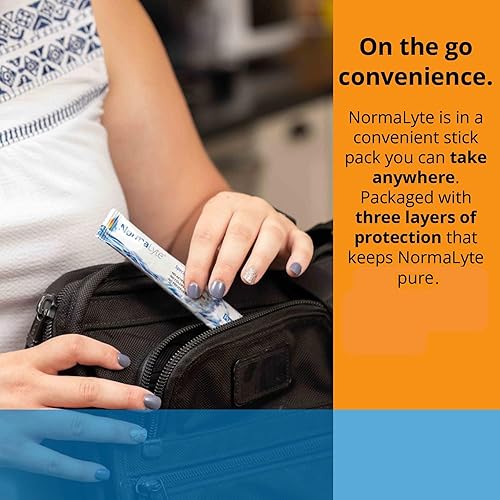 Miniatura 5 de NormaLyte Sales de rehidratación oral, paquete de 8 a 4 sabores, suplementos energéticos, paquetes de polvo de electrolitos, suplemento de potasio,
