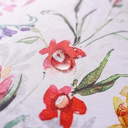 Miniatura 5 de ARTABLE Funda para mesa redonda, bordes elásticos, mesas ajustables, impermeables, flores vintage para acampar al aire libre, viajes, mesa de patio,