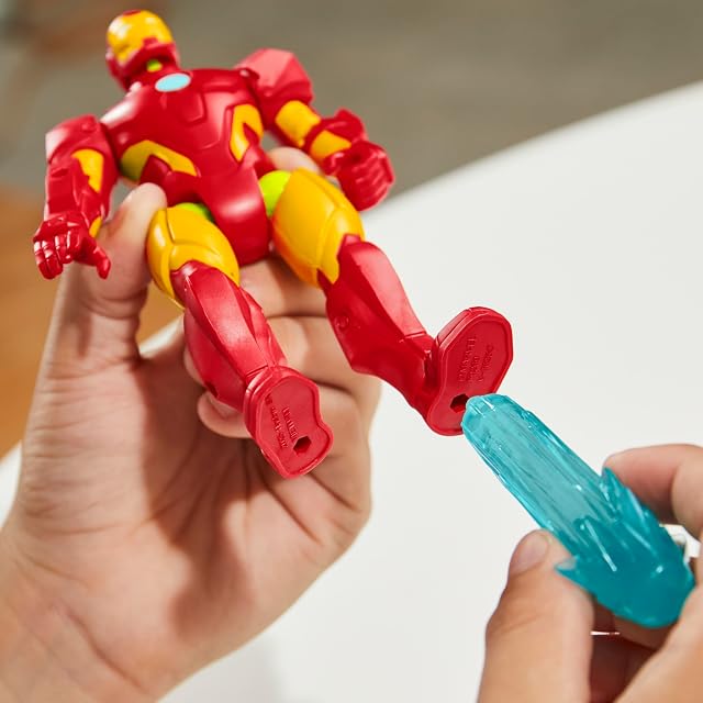 Foto 5 de 8 de MixMashers Marvel, Iron Man, Figura de acción Mix-and-Match Avengers y Accesorios