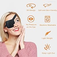 Vista 7 de 3D Eye Patch, Medical Eye Patches for Adults Kids, 3D Amblyopia Lazy Eye Patches for Right Eye Negro