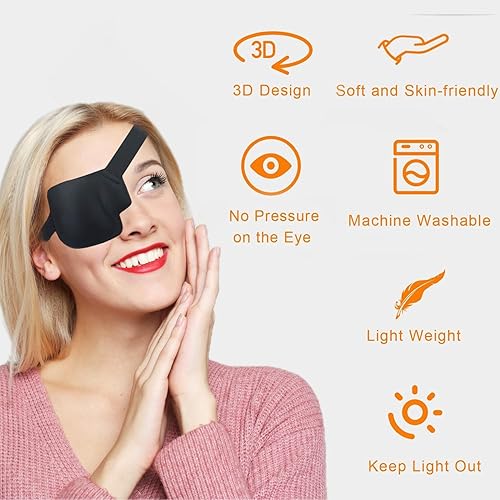 Miniatura 7 de THSIREE Parche para ojos 3D, parches médicos para adultos y niños, parches para ojos perezosos para ambliopía 3D para ojo derecho