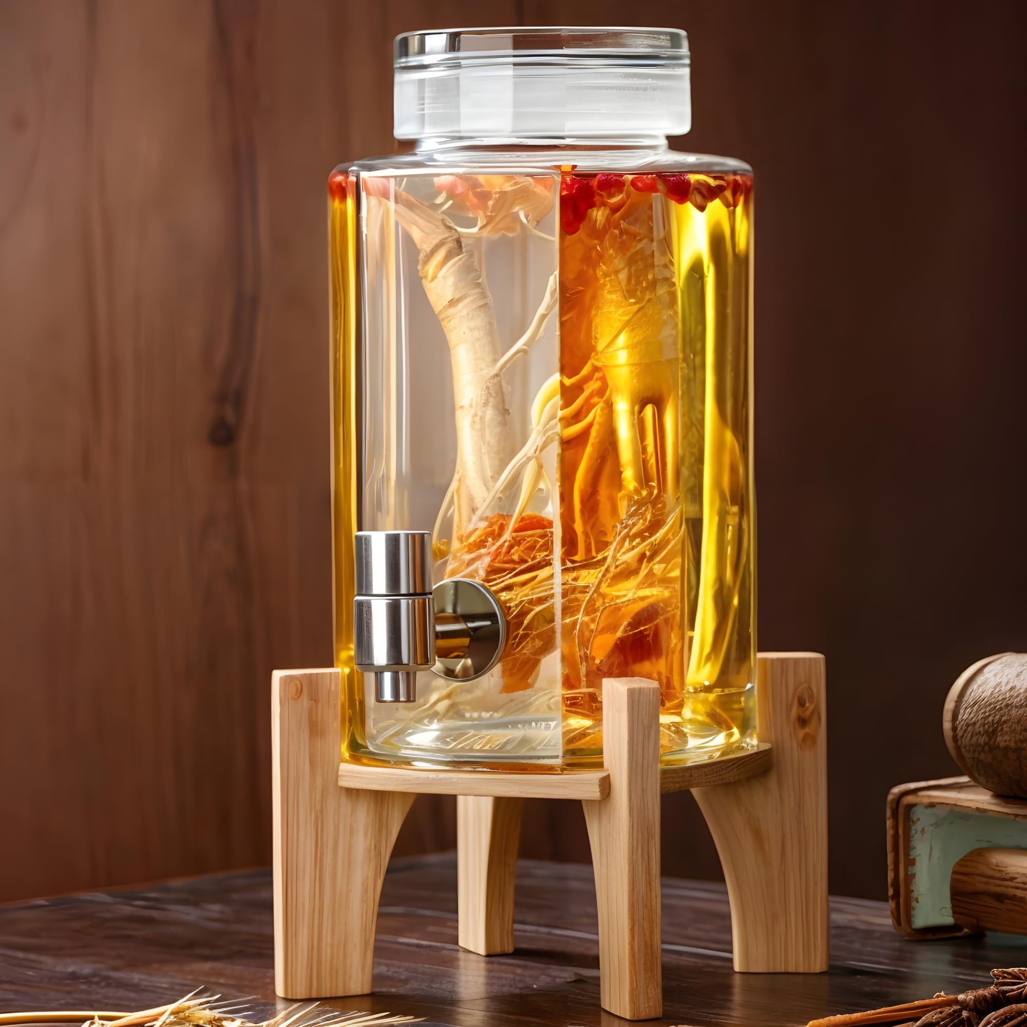 The Serene Atelier ™ Glass Water Dispenser with Tap - Glass Jar 5 Litre Premium Detox Water Bottle Glass Jar, for Easy Serving - Glass Jar with Tap, Glass Water Jar, Detox Water Jar, Drink Dispenser (B0DHSPB9NH) Amazon Price History, Amazon Price Tracker