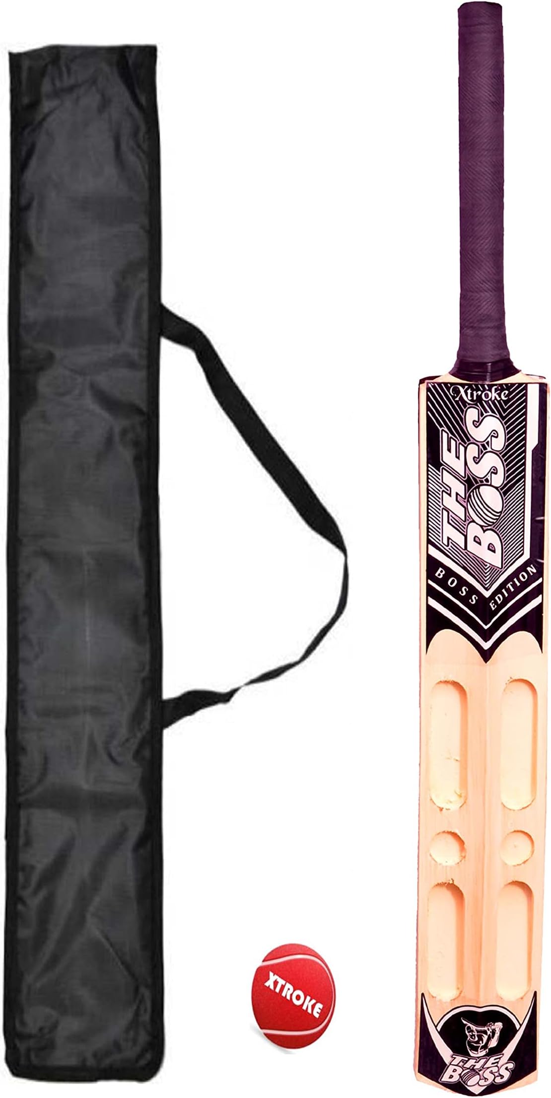 The Boss Edition Scoop Design Popular Willow for Boys and Girls Advance Play (Full Size) (Scoop Cricket Bat with Ball & Bat Cover)