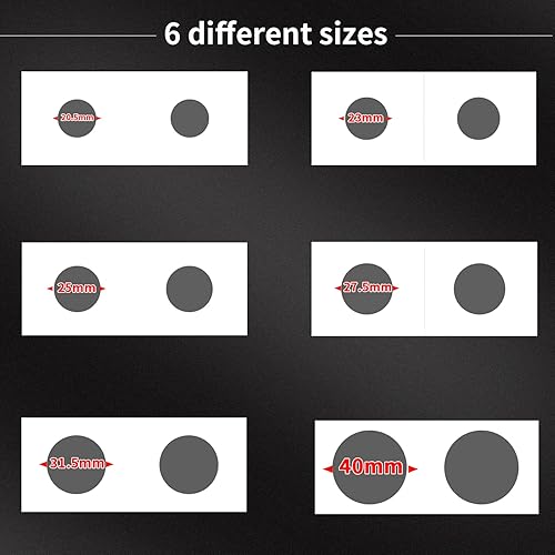 Miniatura 2 de Monedas Flips 300 unidades, 6 tamaños surtidos, 2 x 2 pulgadas, colección de cartón, suministros de cartón, fundas de exhibición para álbumes de