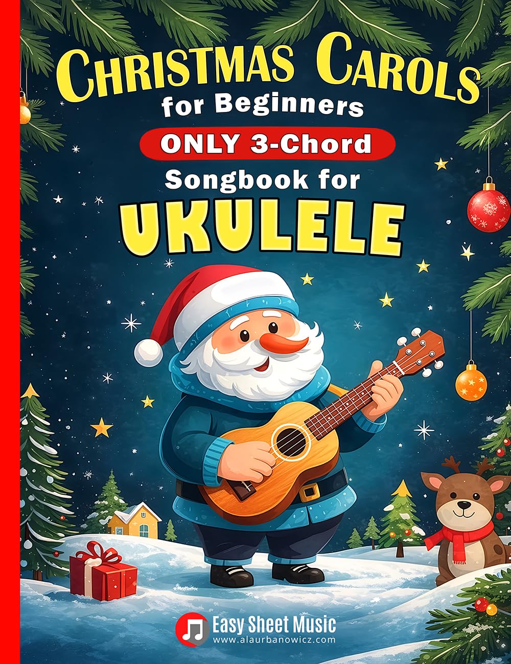 Jouer du ukulélé sans solfège livre de morceaux de Noël 3 accords seulement