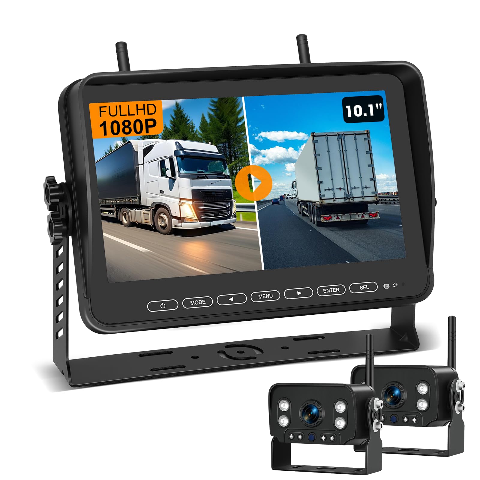 Amazon.co.jp: Stihoze 10.1インチ ワイヤレスバックカメラモニター