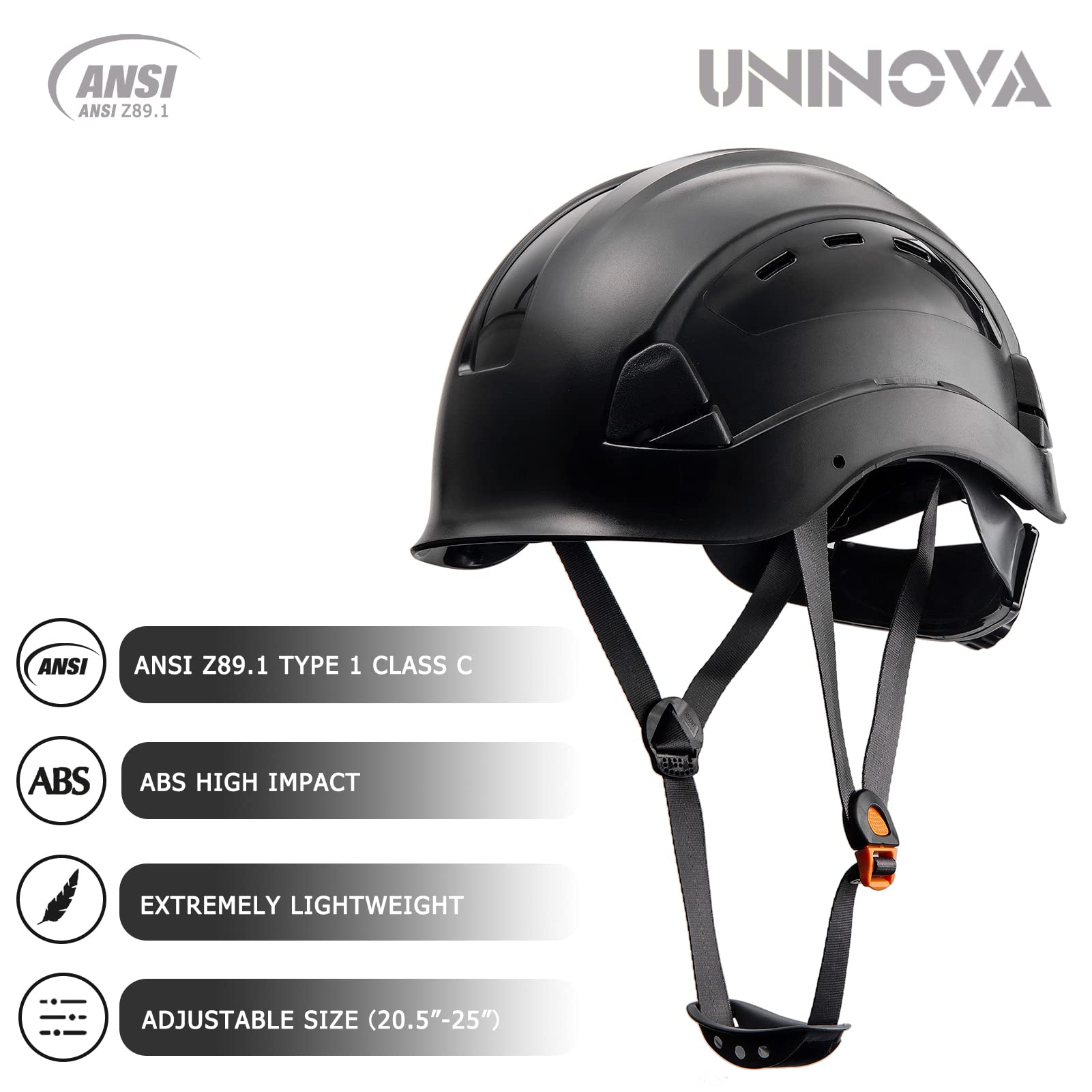 UNINOVA Safety Hard Hat - ANSI Z89.1 Approved Helmet Adjustable