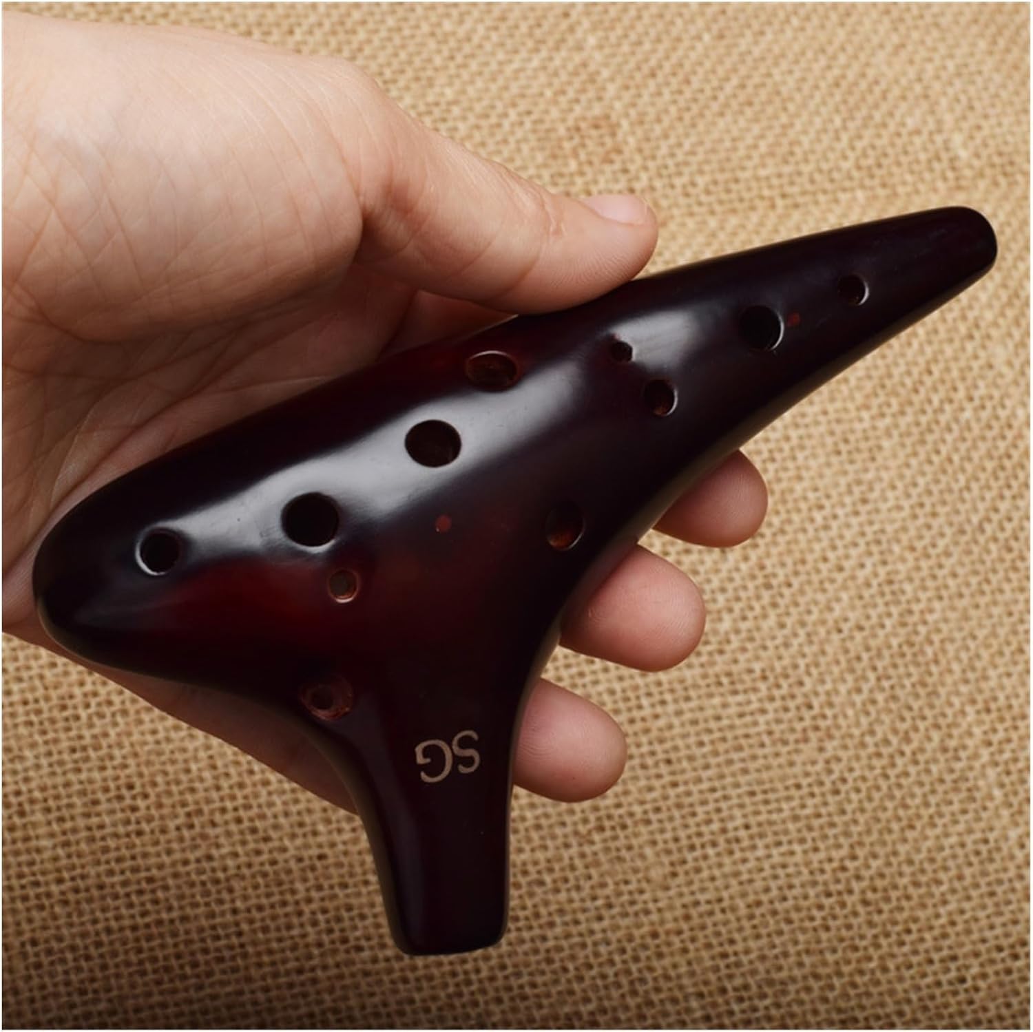 アケタ オカリナ アルトC AC管 指の隙間ができて音程が保てない方向き