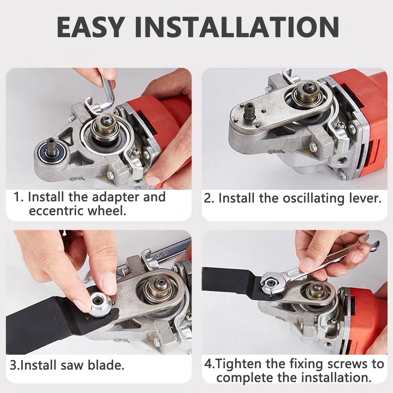 Adaptador de herramienta oscilante para amoladora angular, kit de múltiples herramientas oscilantes con multiherramienta eléctrica de 20 piezas para cortar clavos de madera, yeso, quitar