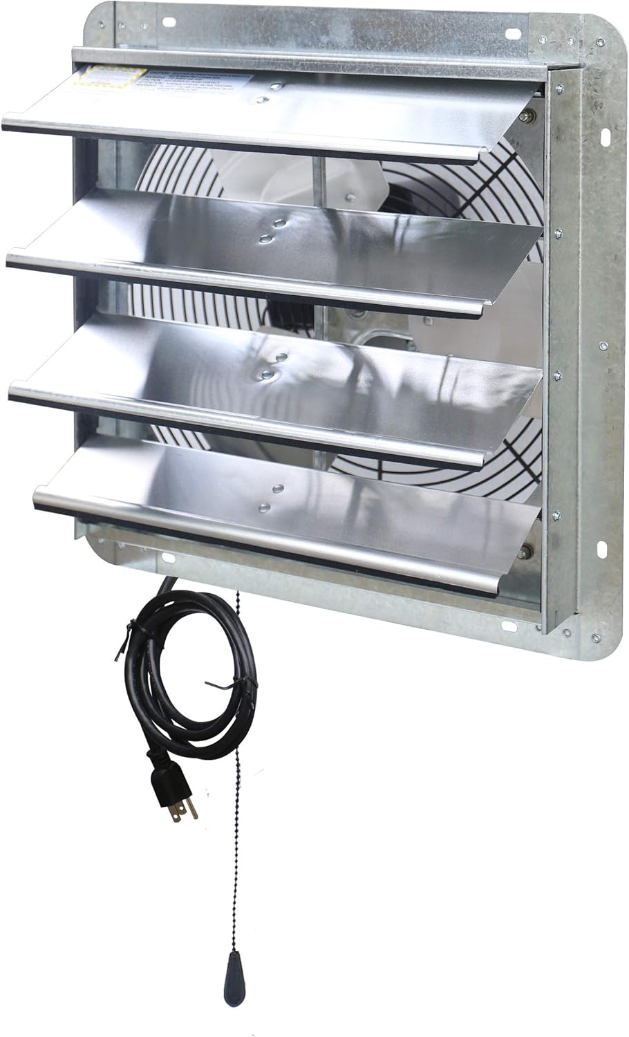 TOP оƒƒERS Iliving ILG8SF16V-T Wall-Mount Shutter Exhaust Fan, 16 - Variable Speed, Silver