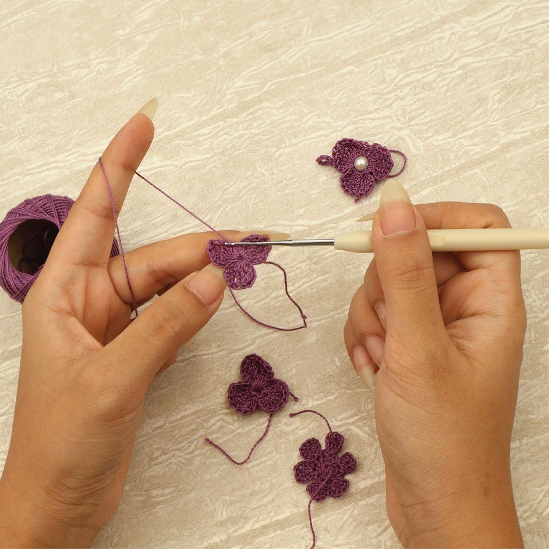 Set de Agujas de Ganchillo de Acero Pearl Knitter’s Pride