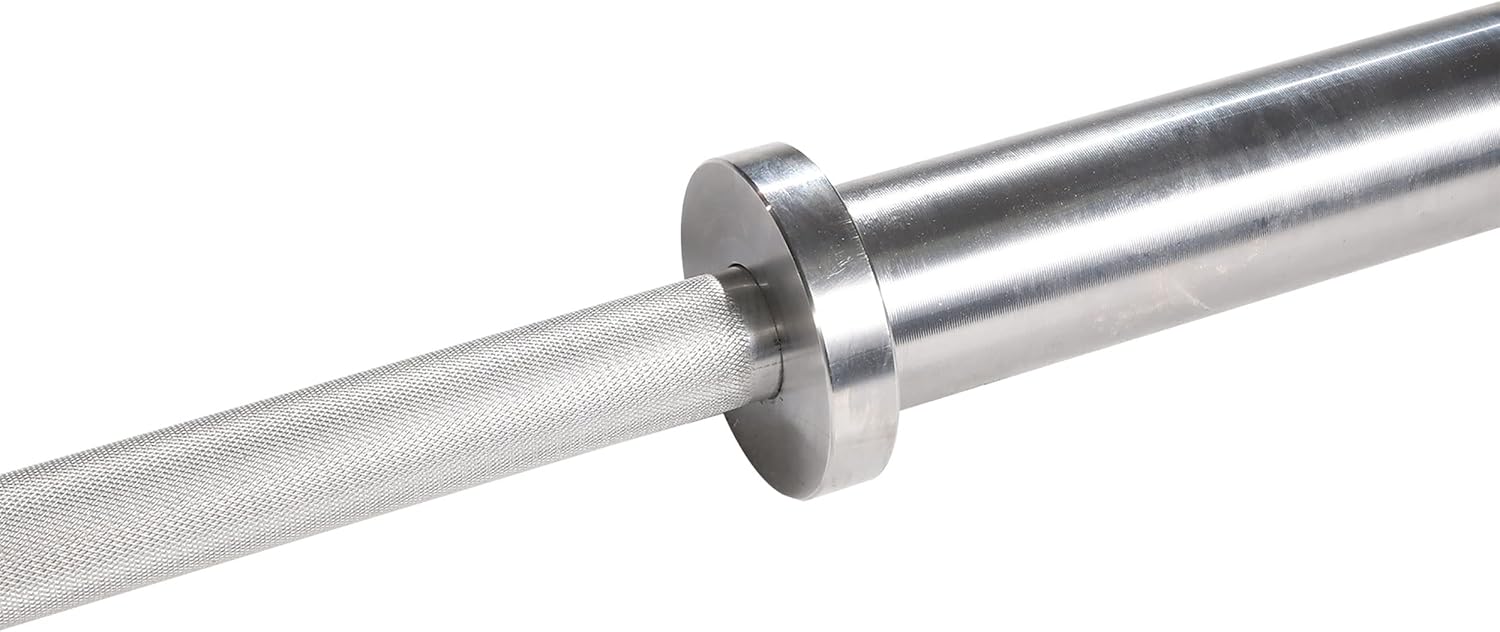 Body-Solid (OB72A15) Aluminum Olympic Bar - 6ft, 15lb Barbell Straight Bar for Weight Lifting, Strength Training, and Barra Olimpica Workouts, 300lbs Weights Plate Capacity