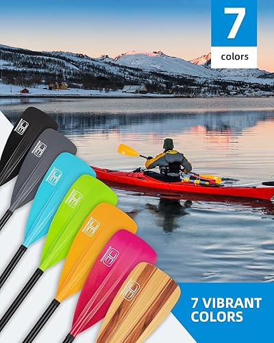 Miniatura 4 de OCEANBROAD SUP Paddle - Remo ajustable para kayak de paddleboard, eje de aleación de aluminio ajustable con cuchillas de nailon reforzado