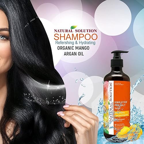 Miniatura 5 de Natural Solution Champú orgánico de aceite de argán - Fórmula refrescante, hidratante y extra nutritiva para el cuidado diario de todo tipo de