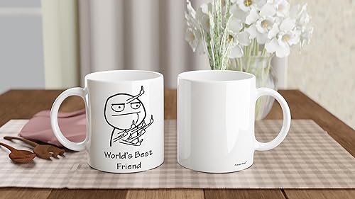Miniatura 3 de World's Best Friend - Taza de meme, regalos divertidos para mujeres y hombres, taza de café divertida, taza de cristal para la amistad, mejor amigo,