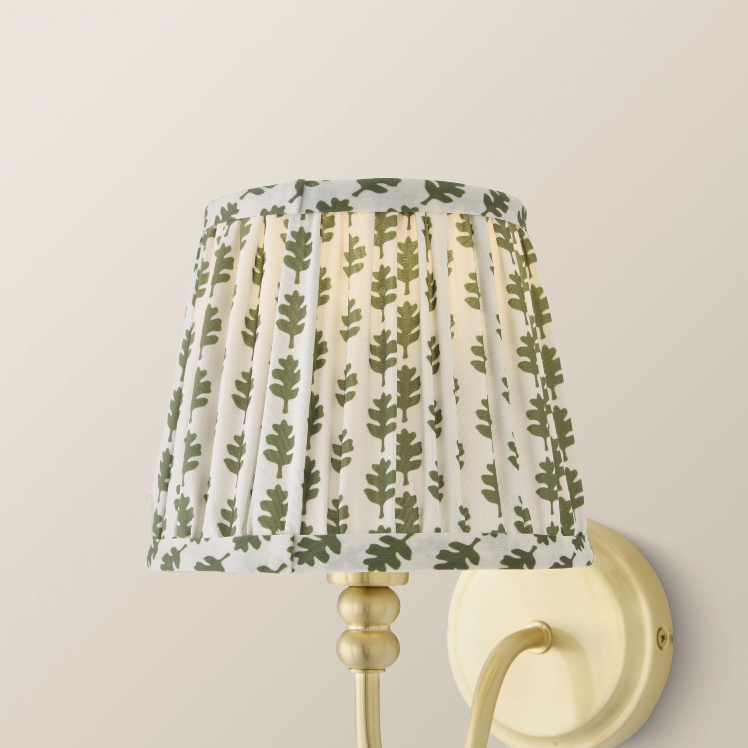 ValueLights | Grange Extra Small Green Floral Pleated Lamp Shade | Shades, Home Décor & Improvement Essential