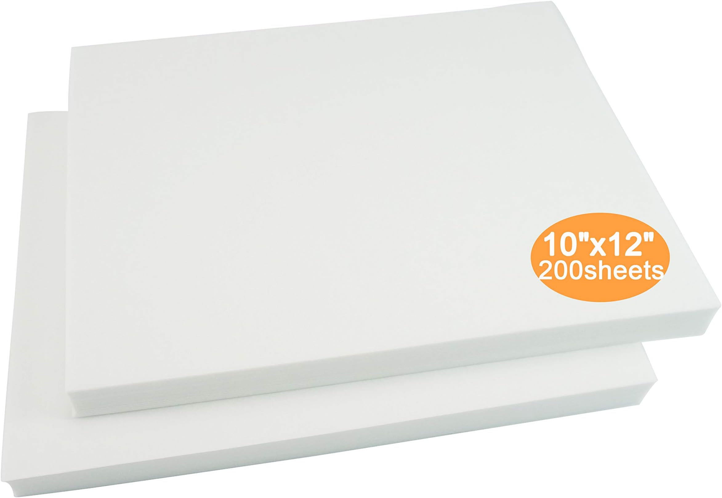 New brothread Tear Away Machine Embroidery Stabilizer Backing 10"x12" - 200 Precut Sheets - Medium Weight 1.8 oz - Fits 5x7 Hoops