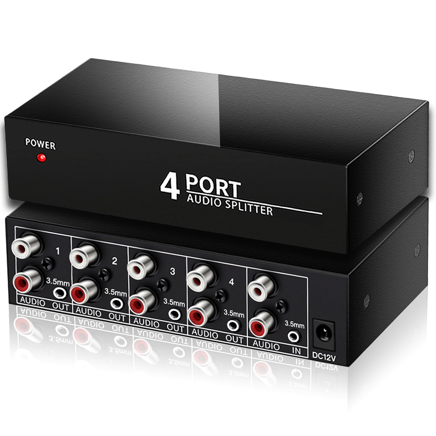 Amazon.com: FlyroadUp 3.5mm Aux + RCA L/R Audio Splitter 1 in 4