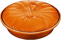Vista 1 de Le Creuset Gres Figural Calabaza Panadero con Tapa, 9", Caqui Artichaut