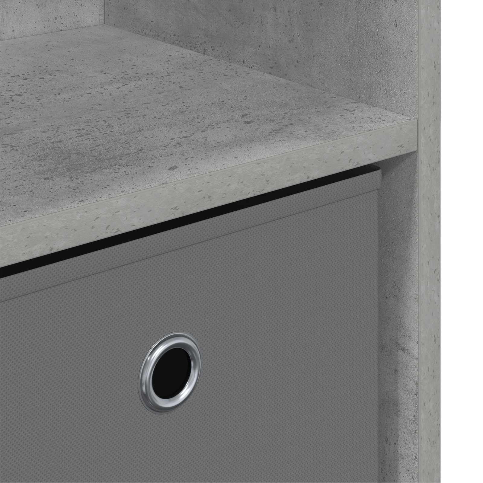vidaXL Sideboard Betongrau 73,5 x 22,5 x 53,5 cm