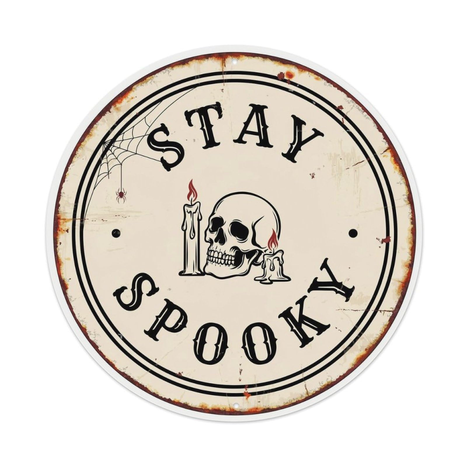 Stay Spooky Gothic Metal Tin Sign Plaque