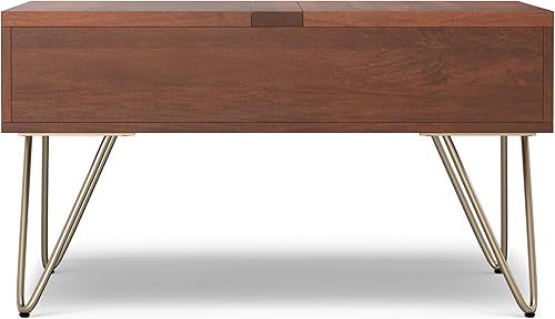 Miniatura 16 de SIMPLIHOME Hunter - Mesa auxiliar con tapa elevable, mesa de cóctel cuadrada industrial de madera maciza de mango macizo de 32 pulgadas de ancho en
