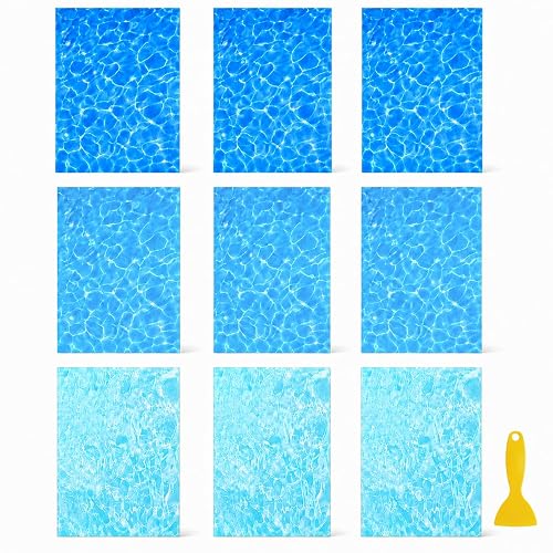 9Pcs Diorama Water Effect Sheets Paper with Scraper Ocean Ripple