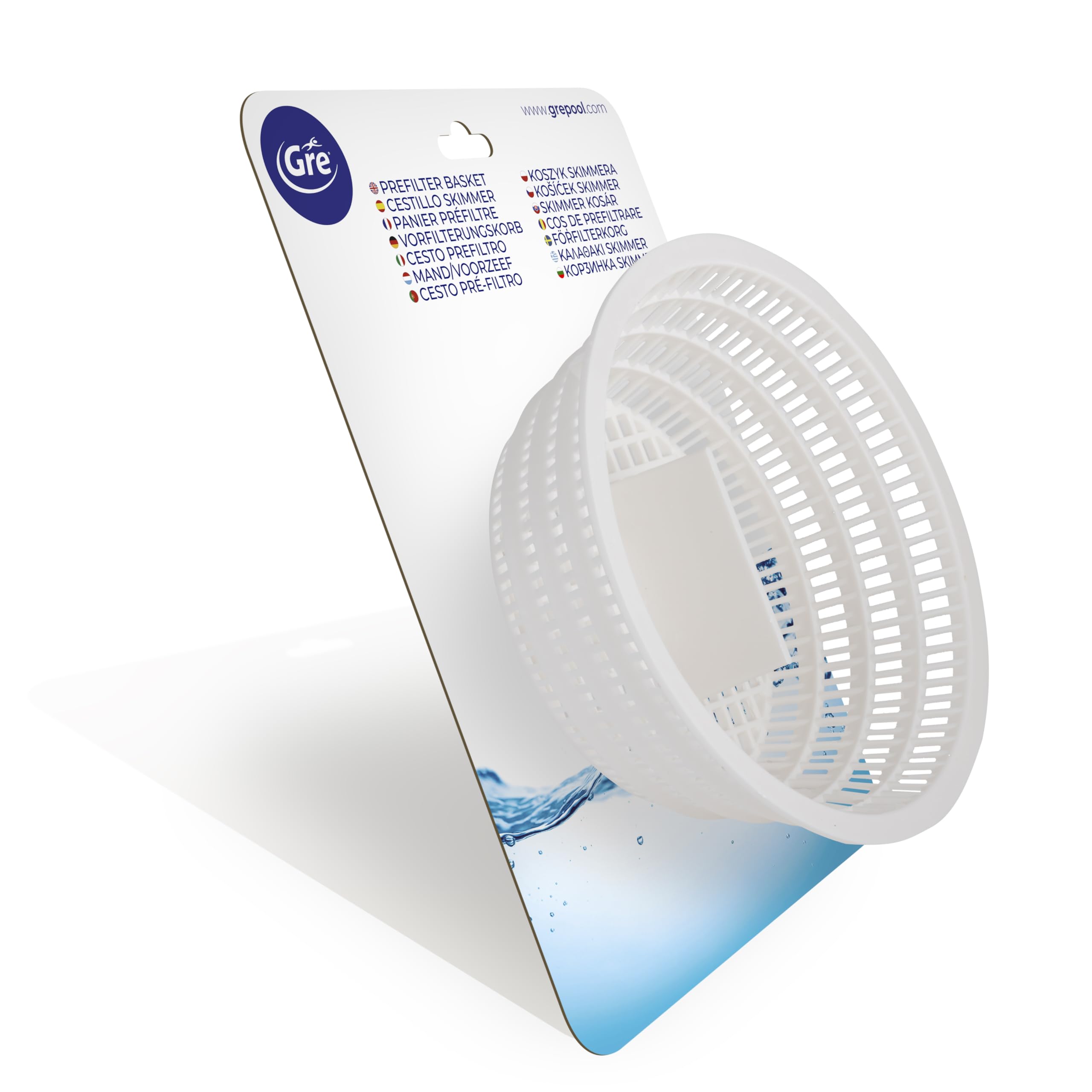Gre AR500 - Recambio Cestillo para Skimmer Standard. Previene Atascos. Color Blanco.