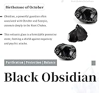 Vista 4 de SUNYIK Fluorita/Obsidiana Negra Trozos Pulidos Cristal Piezas Trituradas Forma Irregular 1 libra (Aproximadamente 460 gramos)